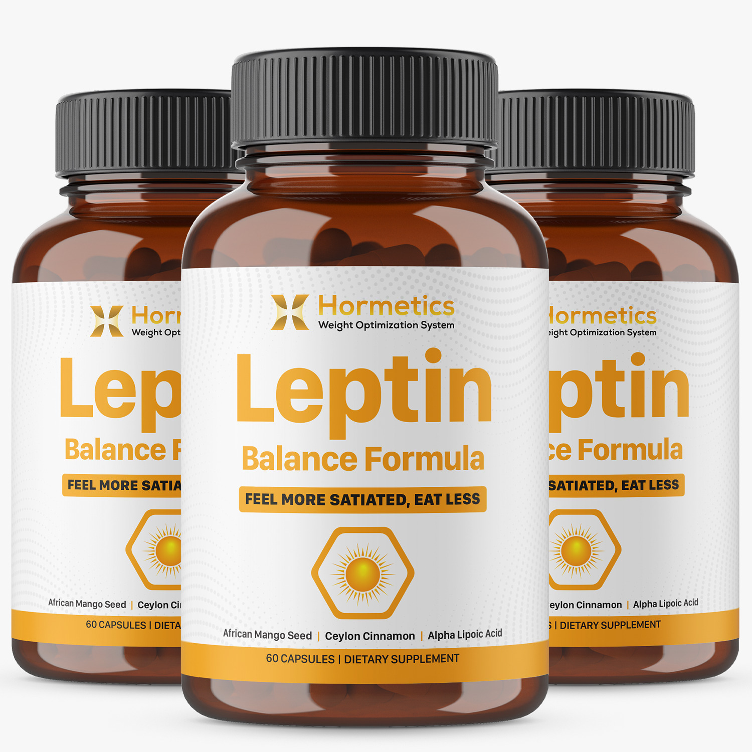 Leptin Balance Formula – Hormetics Weight Optimization System – 3 bottles